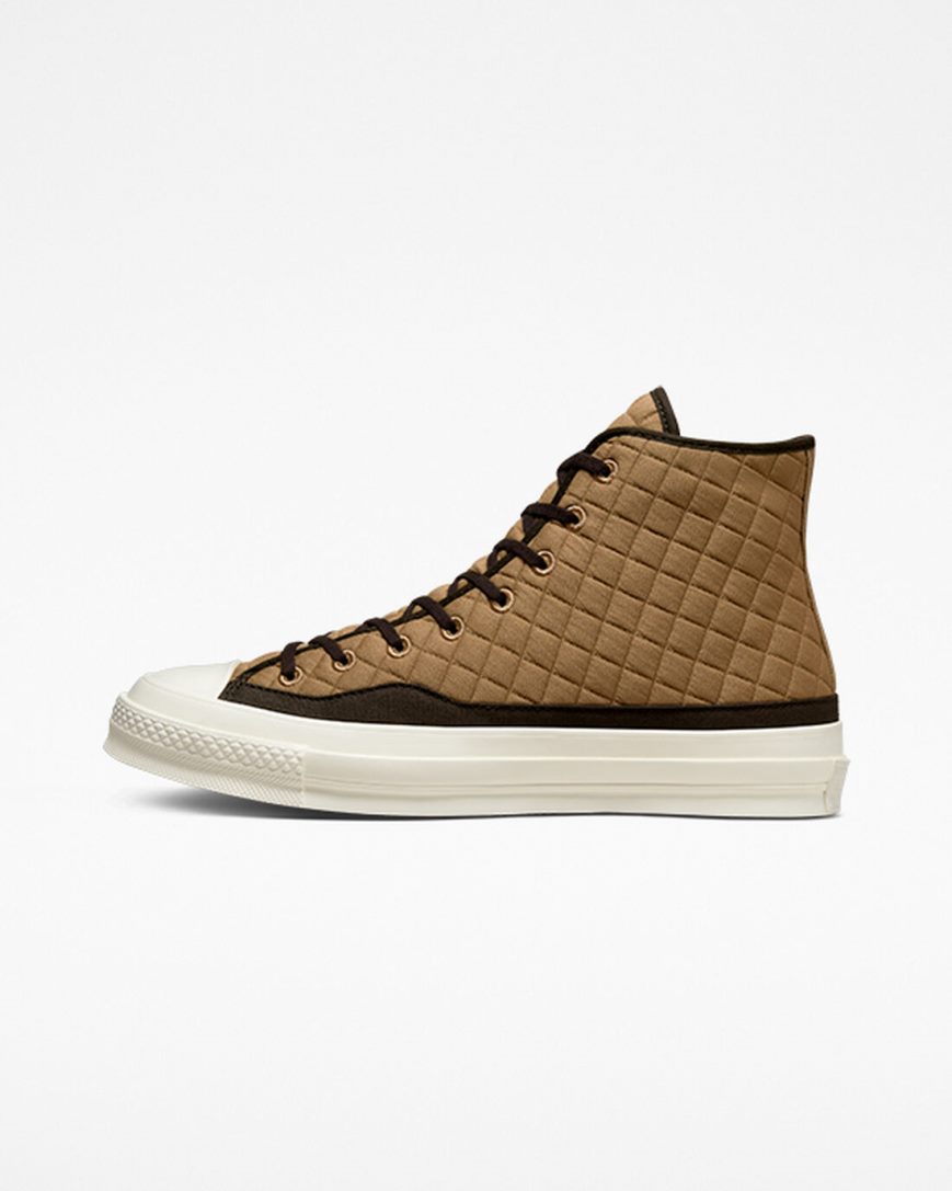 Women's Converse Chuck 70 Quilted High Top Shoes Brown / Black | AU 684E5R
